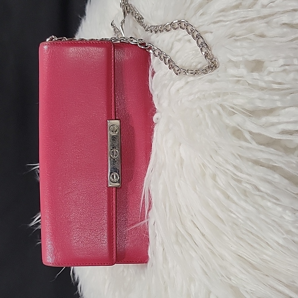 Cartier Bubble Gum Pink long Bifold wallet with silver hardwear